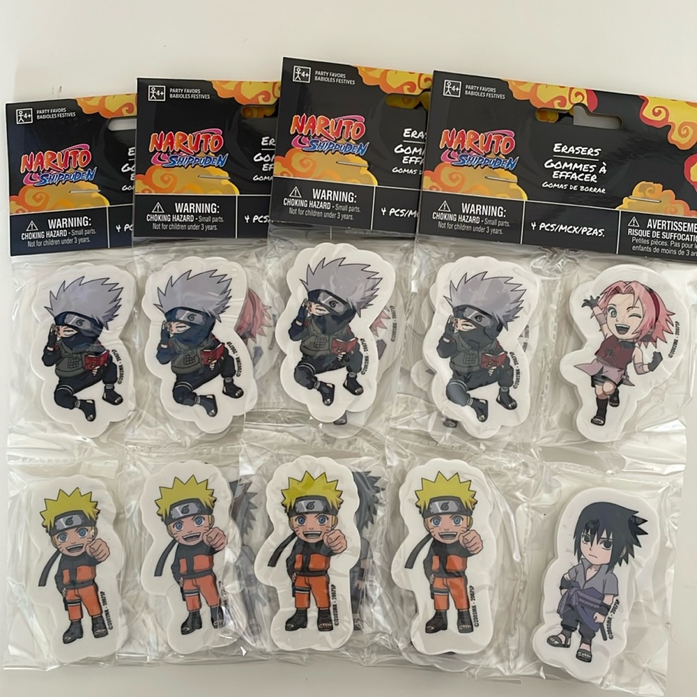 Naruto Shippuden Eraser Packs